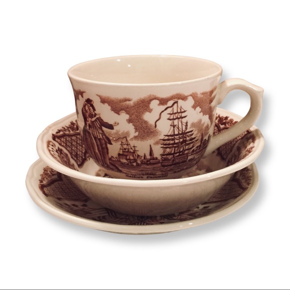 Alfred Meakin Tea Cup, Saucer, and Small Bowl - Picture 1 of 12